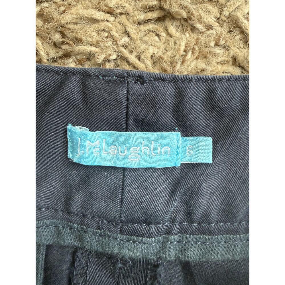 J. McLaughlin Petal Scallop Shorts Size 6 Navy Blue Cotton Coastal Preppy - Picture 3 of 6